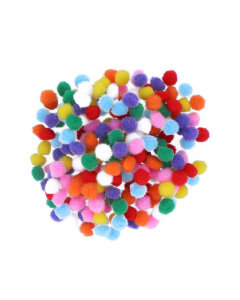 200 pompons 10mm coloris assortis