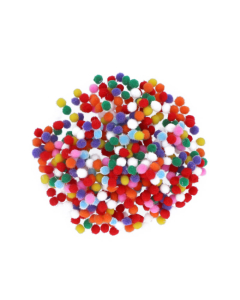 500 pompons 5mm coloris assortis