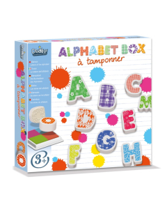 26 tampons alphabet box à tamponner