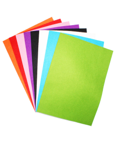 8 coupons feutrine 3mm 24x30cm coloris assortis