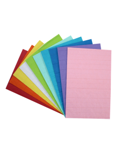 10 coupons papiers nid d'abeille 28x17,5cm multicolore et pastel