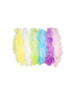 Plumes de dinde coloris pastels assortis 25g