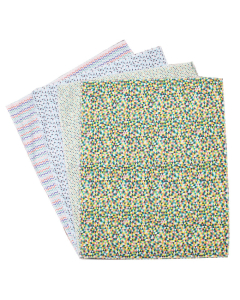 4 coupons textile imprimé géométrique