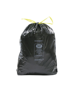 sac plastique 50l noir lien coulissant nf x100