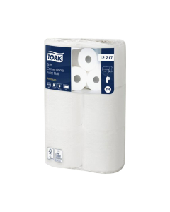 tork t4 rouleaux papier hygienique blanc 198f 2 plis ecolabel x72
