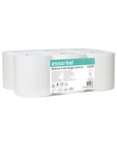 bobine tirage central 450f 2p 18x20cm pure ouate blanche ecolabel x6