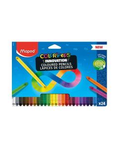 school'peps infinity 24 crayons de couleurs assortis
