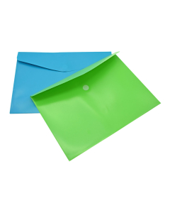 pochette a scratch recyclee 33,2x23,8cm coloris bleu