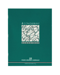 Cahier piqué 17x22cm 32p seyès 2,5 Conquérant Classique