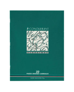 Cahier piqué 17x22cm 32p seyès 4 Conquérant Classique