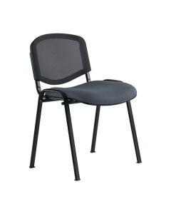 Chaise polyvalente Anthra+ Résille noire - Assise Gris Orage