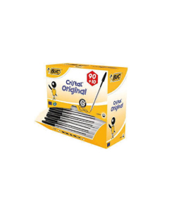 Bte distributrice Stylo Bic cristal noir 90+10 offerts