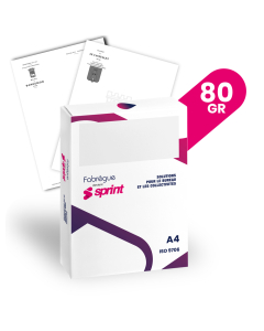 Papier en-tête A4 80 grs - pour personnalisation au noir