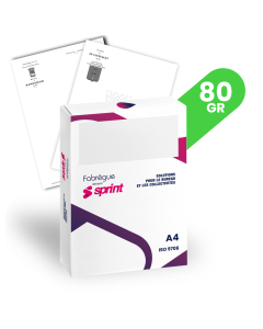 Papier en-tête A4 80 grs recyclé - pour personnalisation au noir