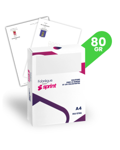 Papier en-tête A4 80 grs recyclé - pour personnalisation en quadri