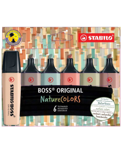 Boss original 6 surligneurs coloris nature