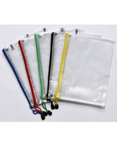 5 pochettes zip couleur format a5
