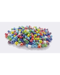 500g perles rocailles 5mm opaques lustrées assorties