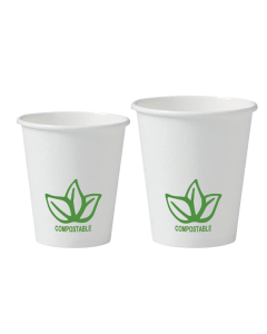Gobelet en carton coldis biodegradable compostable de contenance 10cl paquet de 50
