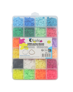 5000 perles heishi 24 coloris assortis