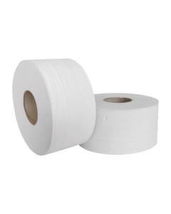 12 rouleaux papier toilette mini jumbo pure ouate 2 plis 180m