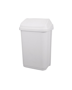 Poubelle plastique à couvercle basculant 50l. blanc