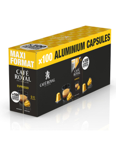 Cafe royal espresso s comp 100 capsules.