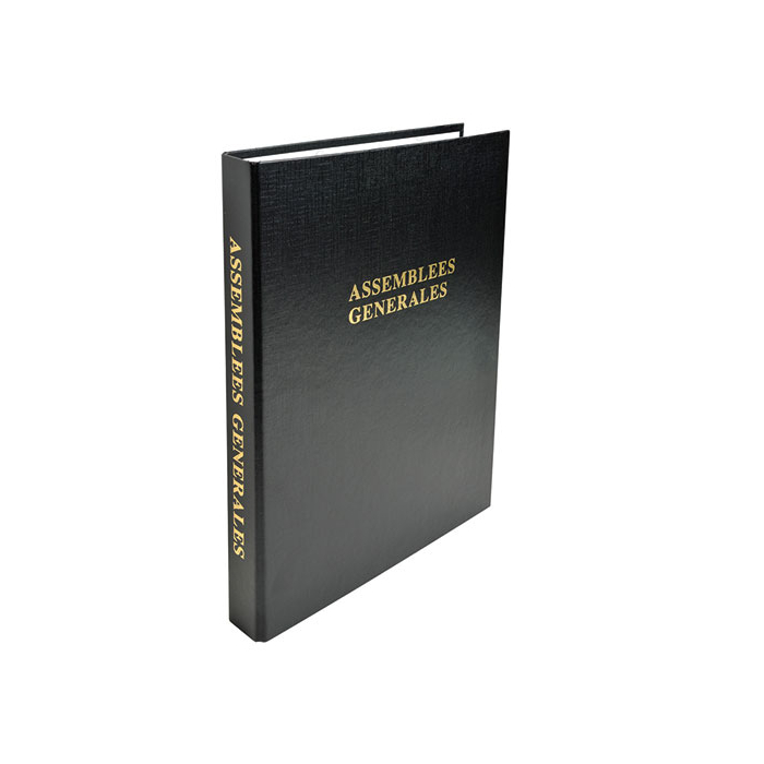 Registre D'Assemblées Générales Standard – Classeur 4 Anneaux + Recharge 100 Feuillets Foliotés, Obligatoire Pour SARL Et Sociétés